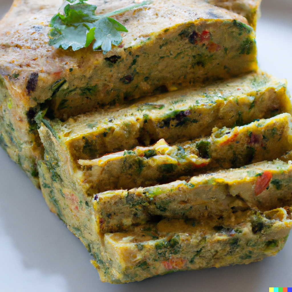 Vegetarische viscake gemaakt van tofu